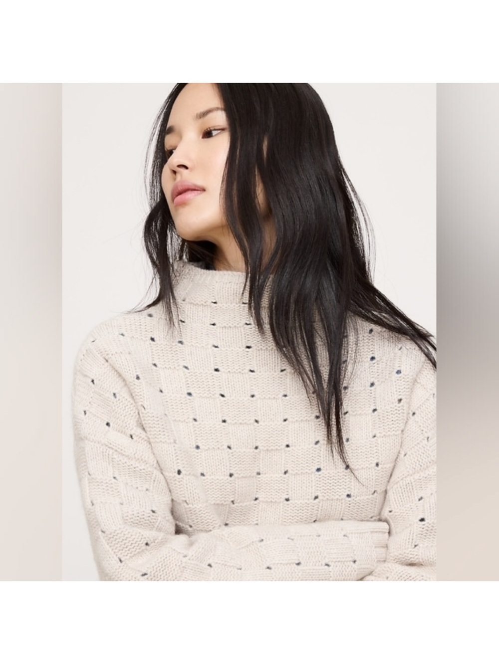 BNWT banana republic merino-cotton basket weave sweater. Size S